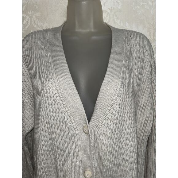 NWT Splendid Cotton/Silk Blend Long Sleeve Button Cardigan Sweater Size M $198 - Picture 2 of 9